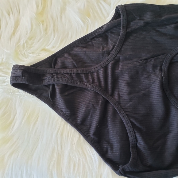 Iron Fist. Classic Black Ribbed Thong Bodysuit NEW - Picture 7 of 8